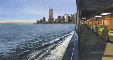 Manhattan Arte - EN EL FERRY DE STATEN ISLAND MIRANDO HACIA MANHATTAN Moderno
